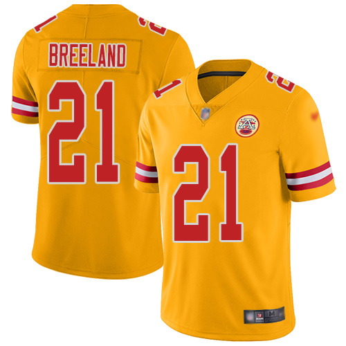 Men Kansas City Chiefs #21 Breeland Bashaud Limited Gold Inverted Legend Football Nike NFL Jersey